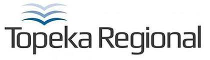 Logo of Topeka Regional featuring stylized blue waves above the text for Fuel Projects.